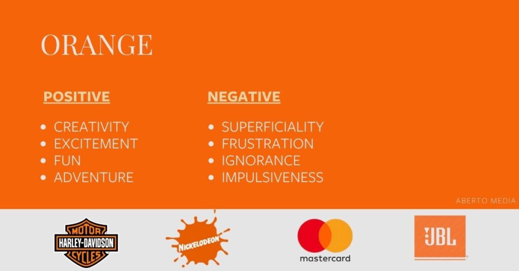 Use of orange in marketing – emotional response and logo examples


